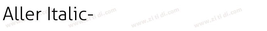 Aller Italic字体转换